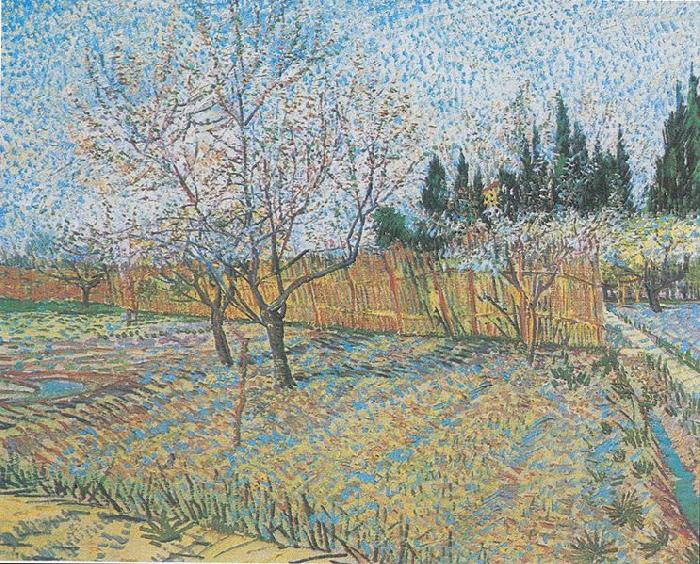 Flowering orchard with peach-trees, Vincent Van Gogh